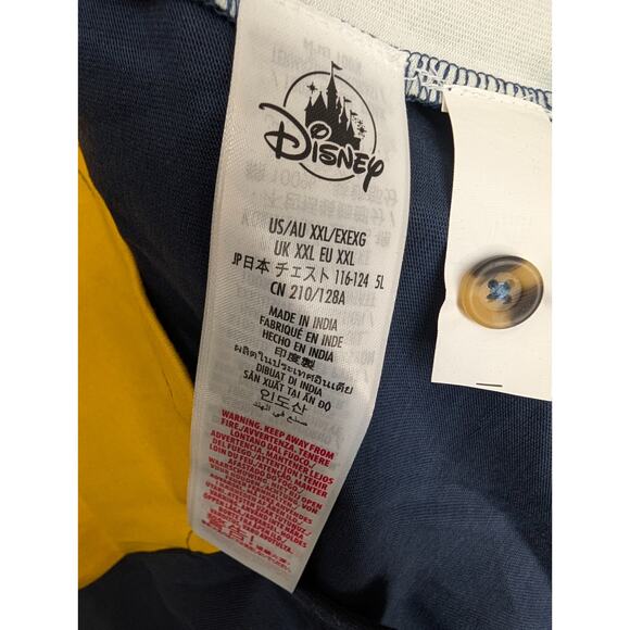 Disney Rugby Shirt Mens 2XL Navy Mickey Mouse & Friends Long Sleeve Popover NWT - Picture 4 of 4